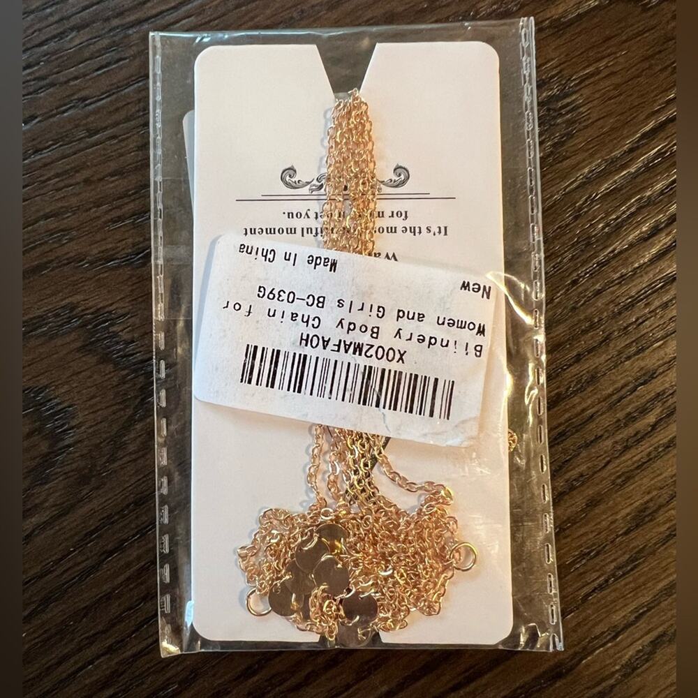 Blindery Gold Body Belly Chain NWT